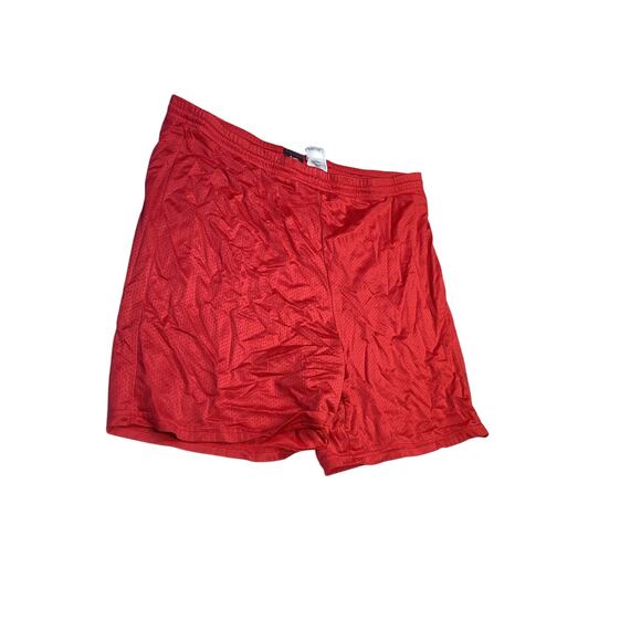Nike Men's Red Nylon Athletic Short Elastic Waist Retro Long Workout Size Medium - Picture 1 of 5